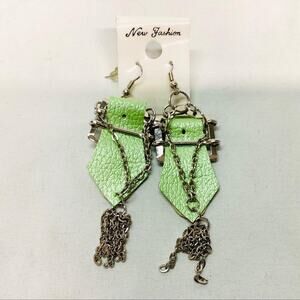 New Fashion Leather and Metal Earrings